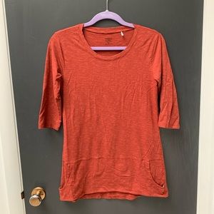 Toad&Co Burnt Orange Long Tunic Shirt Size X-Small